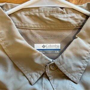 Columbia Tan Button-Up Shirt